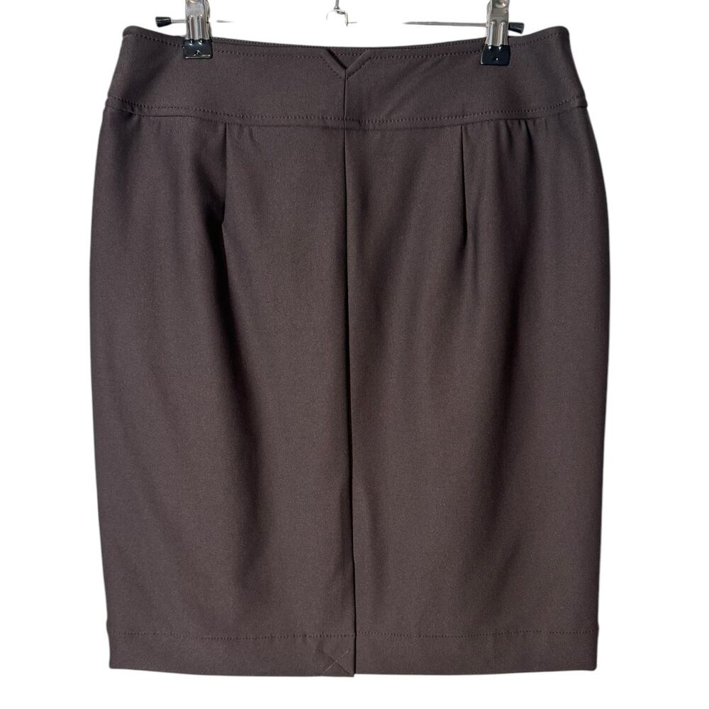 NWT Worth New York Chocolate Brown Pencil Skirt‎ 2 Work Office Career Minimal - Picture 2 of 6
